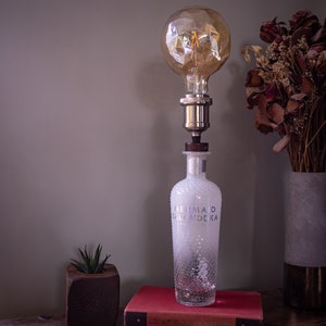 MERMAID WHITE LIGHT Salt Vodka Bottle Lamp Quirky Cool Gift Decor image 5