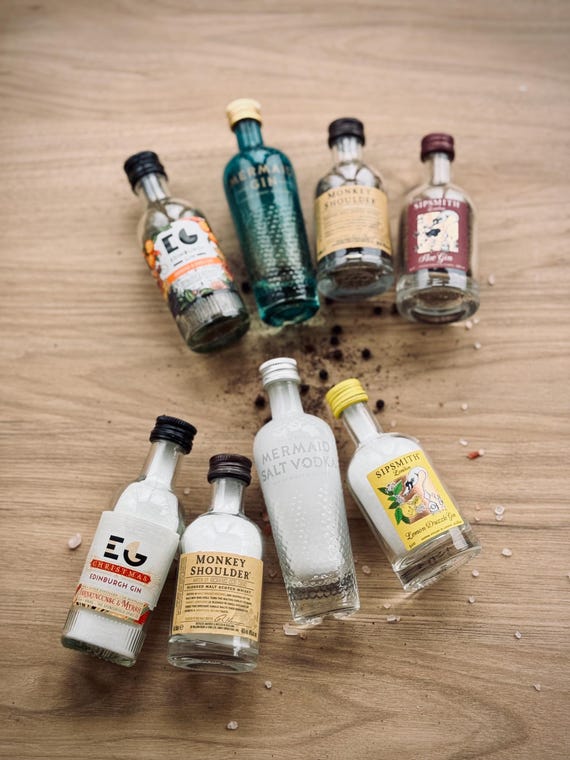 Novelty Mini Gunpowder Gin Salt and Pepper Shakers Gift Set