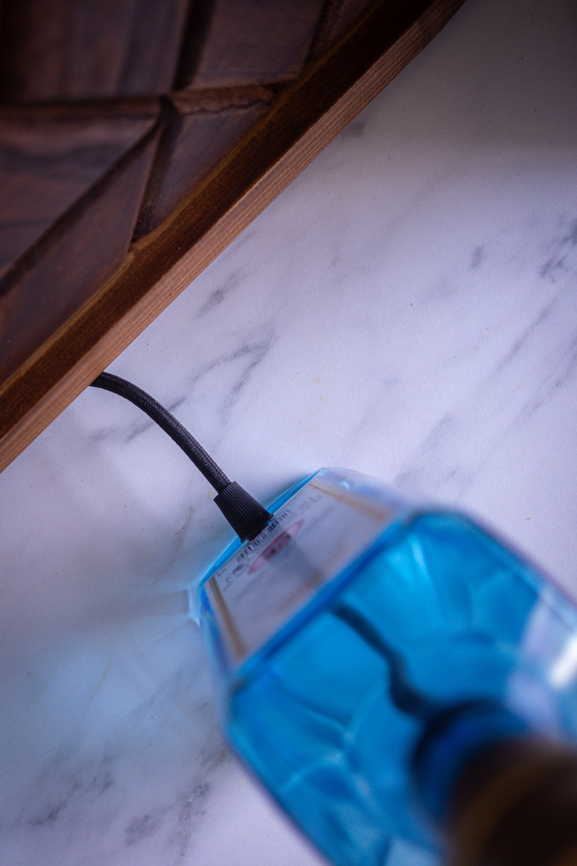 Bombay Sapphire Bottle Light, Unique Bedside Lamp, Upcycled Gin