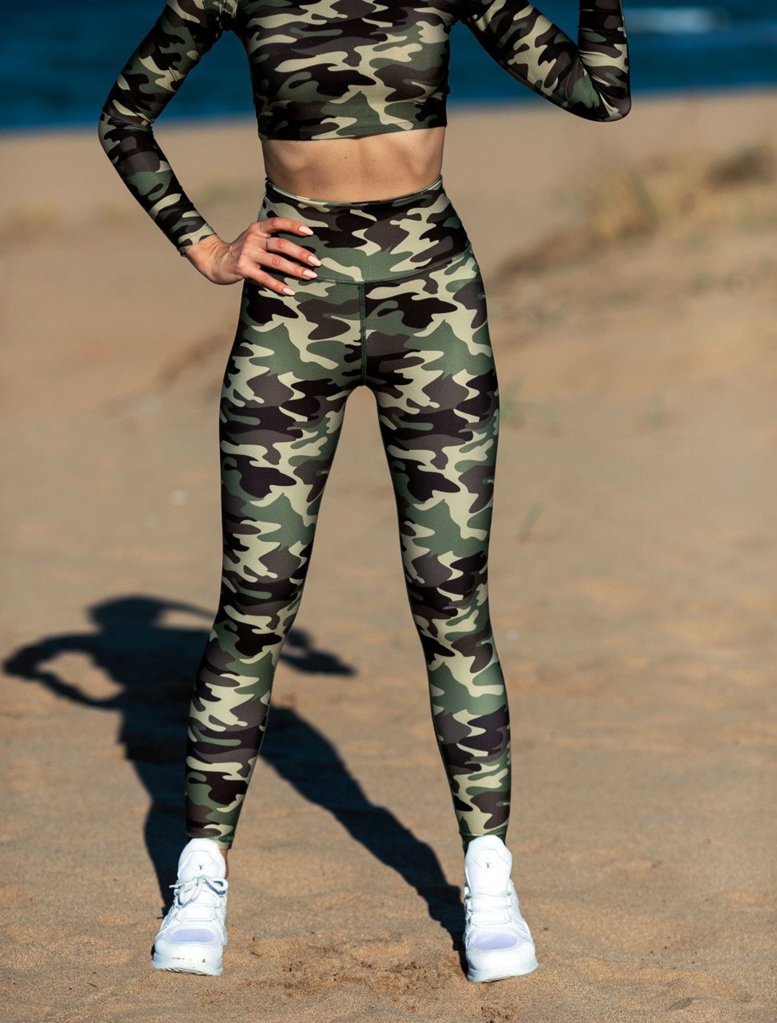 Military Camouflage High Waist Leggings Women's Yoga Etsy