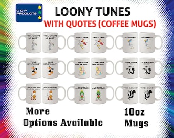 LOONY TUNES  with quotes Novelty Coffee Mug Collection