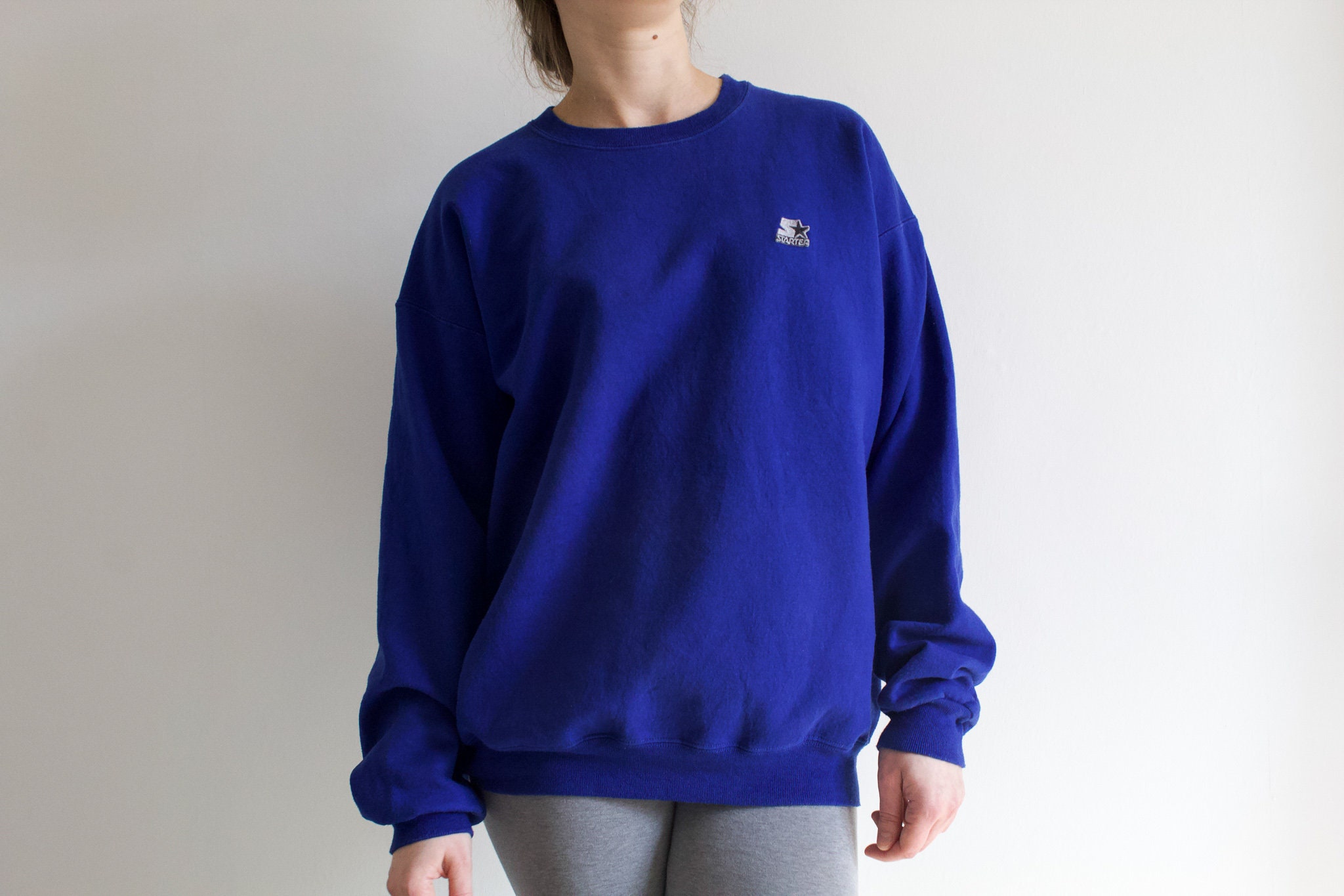 Royal Blue Vintage sweatshirt with STARTER logo Navy blue | Etsy