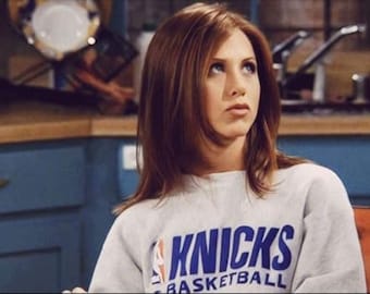 Rachel Green Knicks Pullover | Grünes Sweatshirt Rachel | Friends Merch | Freunde Rachel Green Knicks Basketball-Sweatshirt | Knicks | 90er Jahre