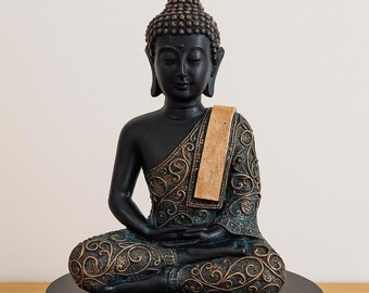 Buddha in meditation, spiritual gift, nature decor, Boho spiritual statue, Zen decor, well-being gift, Thai statuette, Buddha statuette