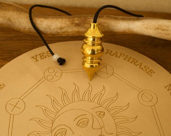 Bronze witness pendulum, dowsing pendulum, divination pendulum, energy healing, precision pendulum, Wiccan gift, esotericism