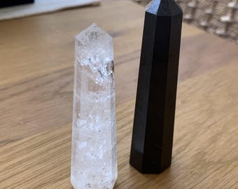 Crystal obelisk, tourmaline obelisk, healing stone, crystal healing, spiritual gift, decoration
