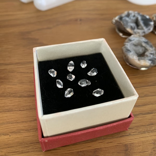 Diamant Herkimer, pierre brut, loisirs créatifs, collectionneur, idée cadeau, lithothérapie, cadeau anniversaire femme