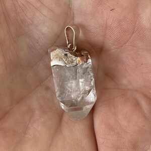 Raw Brazilian Rock Crystal Necklace – Natural Quartz Point, Energy Stone, Meditation, Boho Jewelry for Men image 7