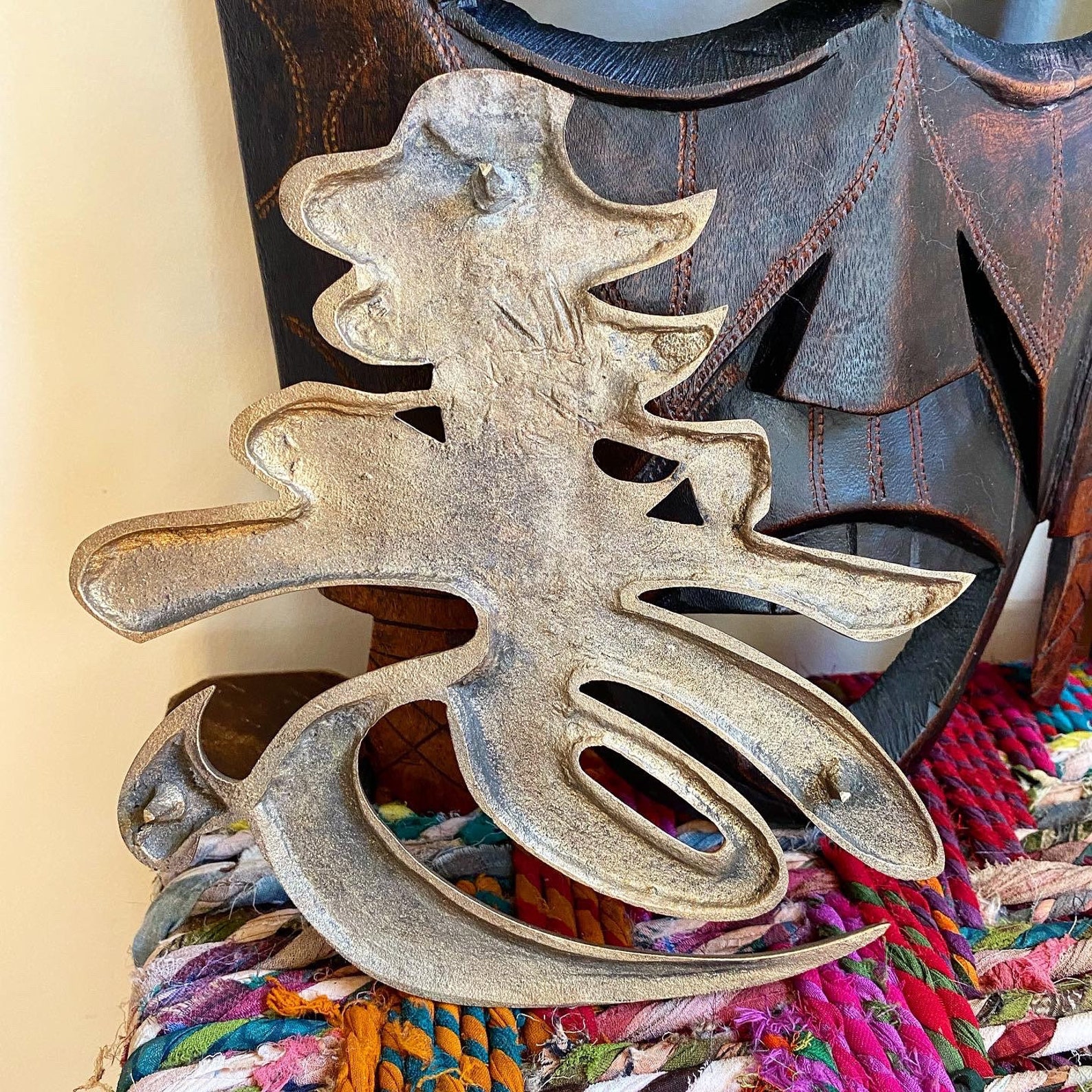 Vintage Chinese Brass Trivet longevity Etsy