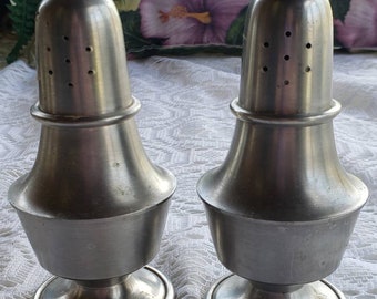 Vintage Empire Weighted Pewter Salt and Pepper Shakers