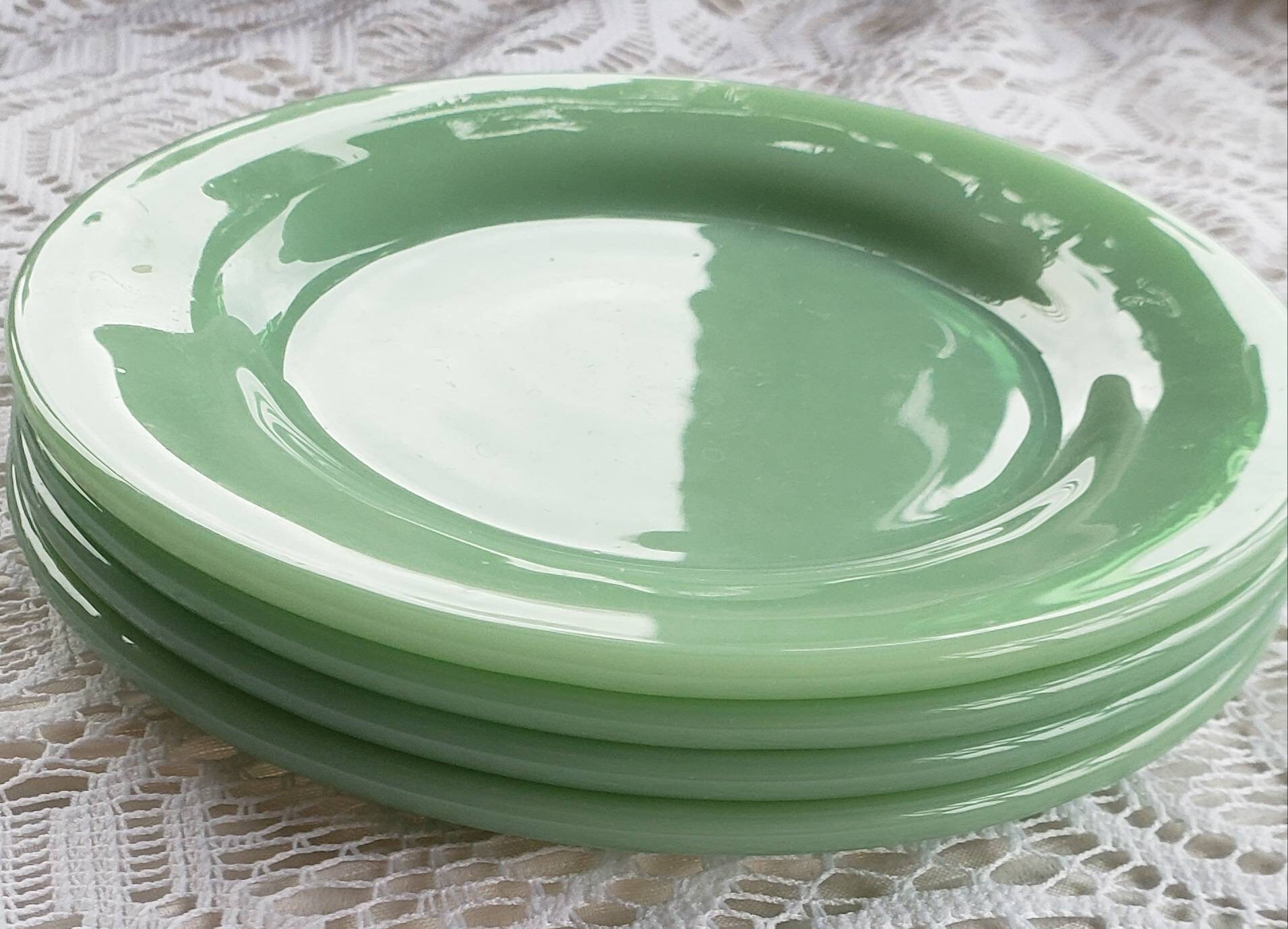 Vintage Like New Jadeite Restaurant Ware Salad Plates by Fire Etsy