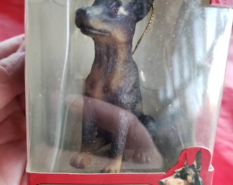 Doberman Pinscher Dog Christmas Ornament Figurine Collector's Series New in Box