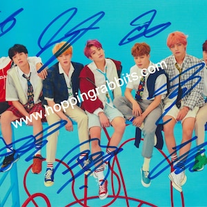 BTS/Army KPOP Jungkook,V, Jin,Jimin, Suga,RM,J-Hope Mitglieder/ Jungkook und R M Signiert 10x15cm (MOS7&BlackSwan)