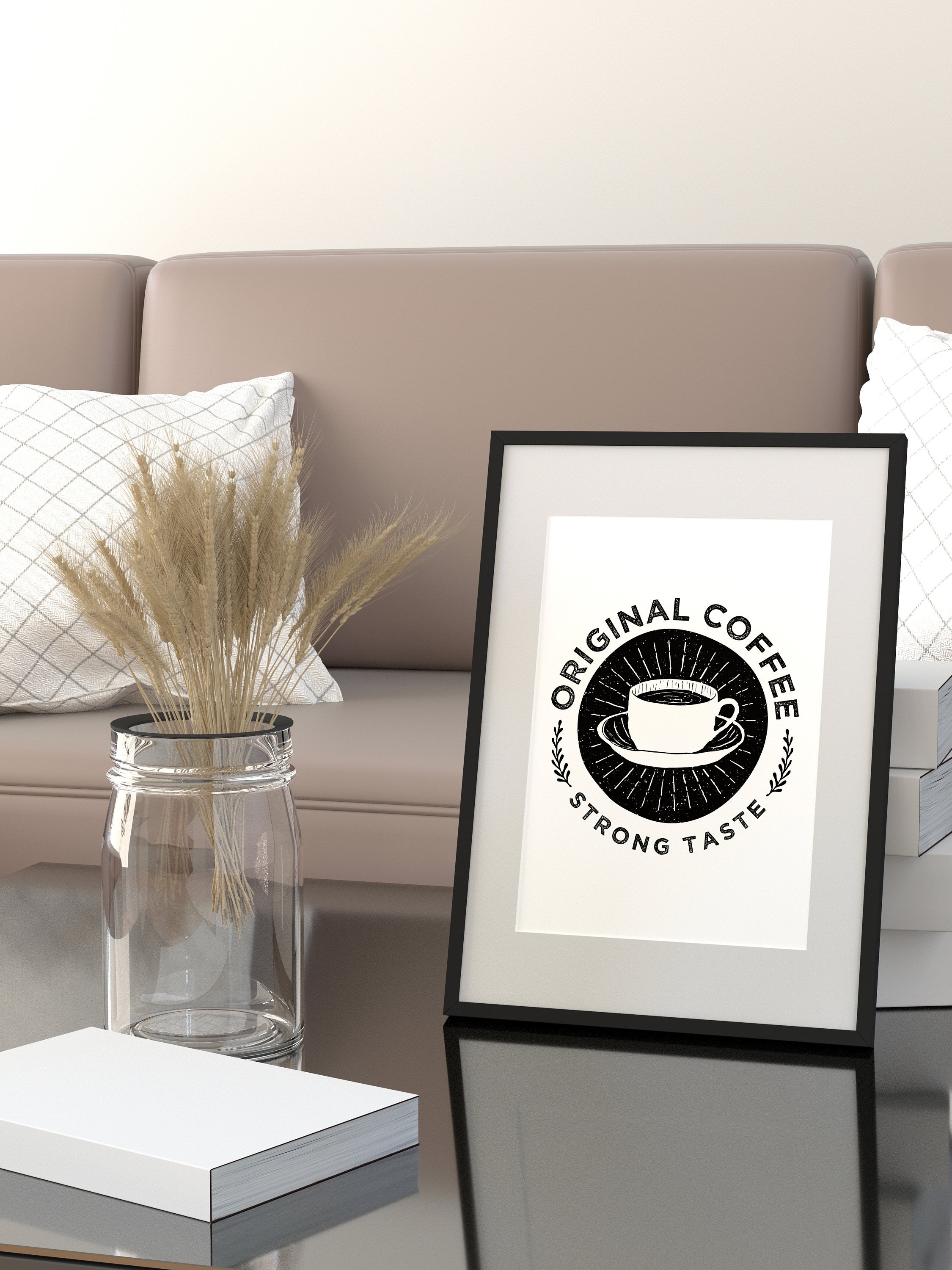 Coffee Prints Coffee Wall Art Modern Wall Decor Home Etsy