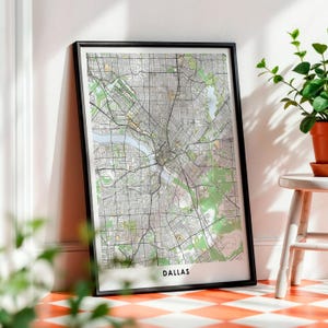 Dallas Map Print, Personalized City Decor, Street Names Artwork, Meaningful Gift, Memory Map, Printable Poster Download