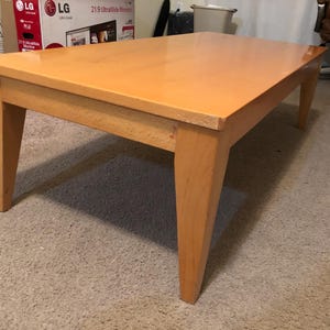 Solid Wood Modern Coffee Table.