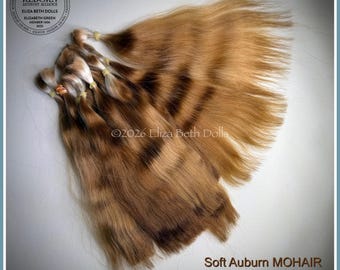 Soft Auburn MOHAIR | Doll hair | Hand-dyed & Rinsed till clear | Wigs | Reborn Rooting | Australia
