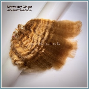 Strawberry Ginger MOHAIR | Doll hair | Hand-dyed & Rinsed till clear | Wigs | Reborn Rooting | Australia
