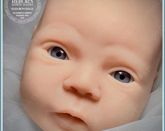 Reborn Doll Eyes ‘Storm Blue’ | 18mm | For Vinyl or Silicone baby | Grey Blue sclera