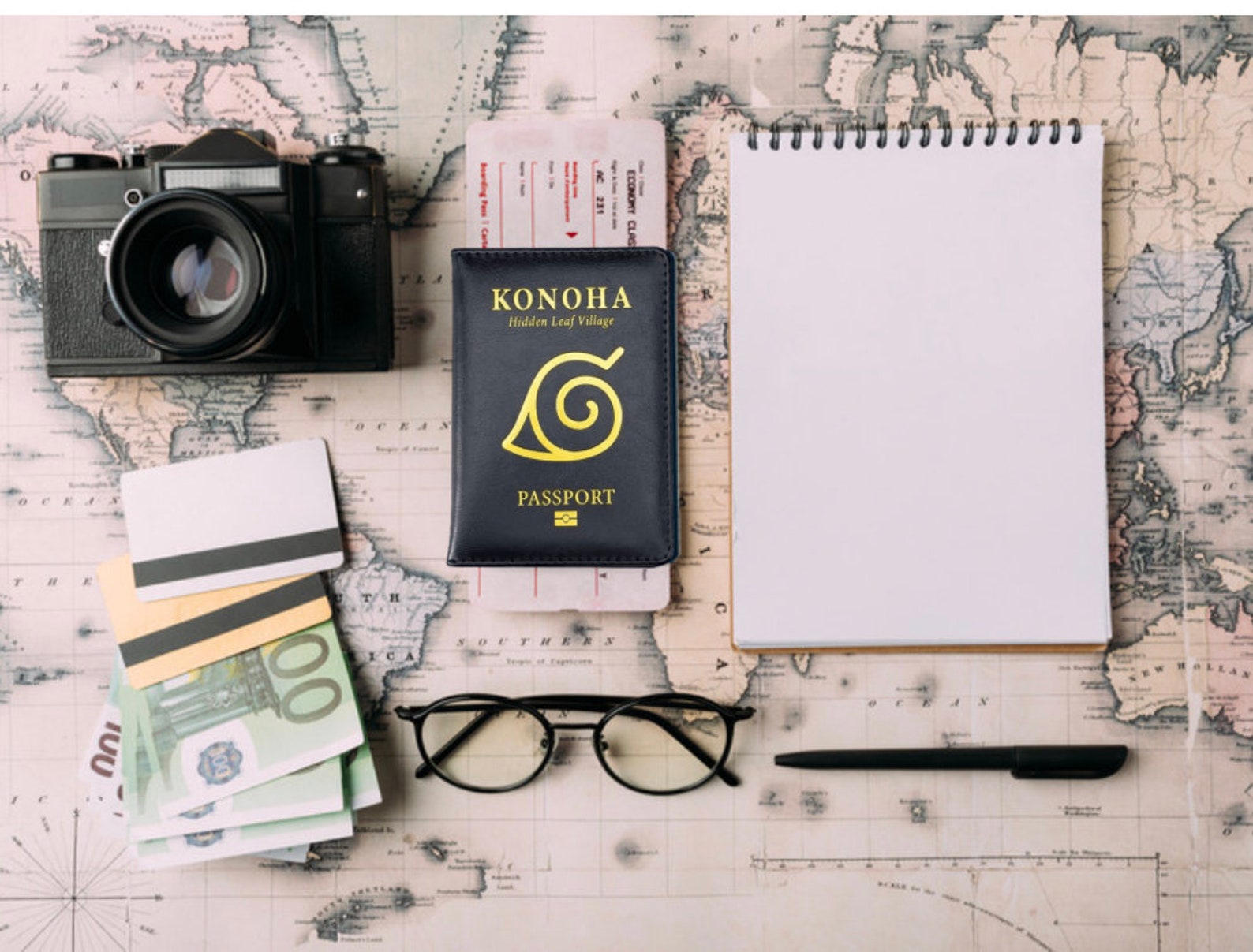 Konoha Passport Cover Anime Etsy