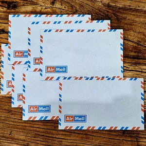 Air Mail Envelopes. Ephemera for Junk Journal Scrapbook Paper Craft Embellishments or Snail Mail.