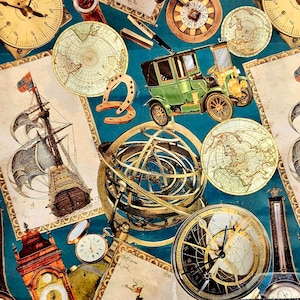 Nautical Theme. Vintage Decorative Craft Paper Piece for Scrapbooking, Paper Craft, Card Making