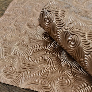 Embossed Metallic Bronze Swirl Pattern Decorative Paper Pack for Scrapbooking, Paper Craft, Card Making