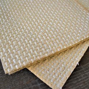 Embossed Pearlised Cream Basket Weave Decorative Paper Pack for Scrapbooking Paper Craft