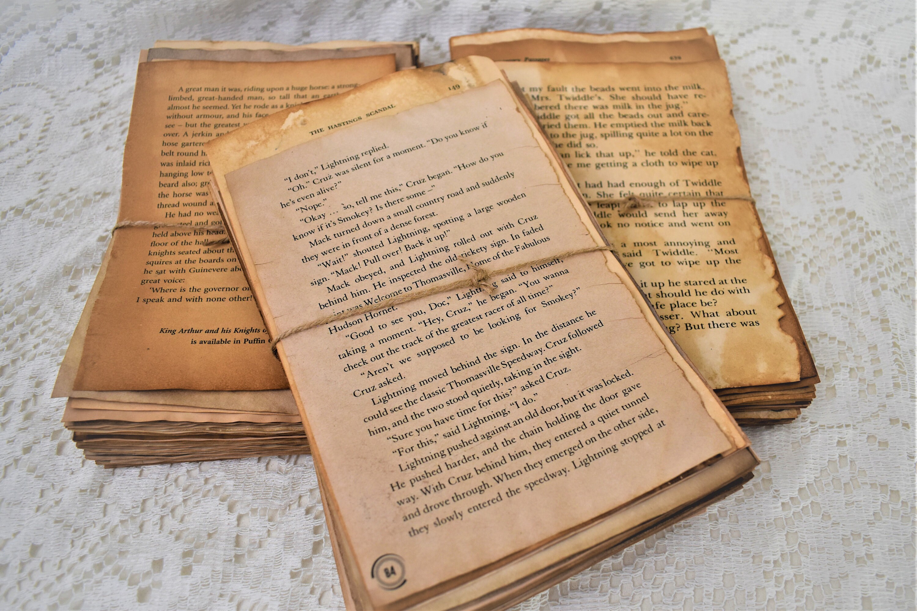 60 Tea Dyed Vintage Book Text Pages for Junk Journal Etsy Australia