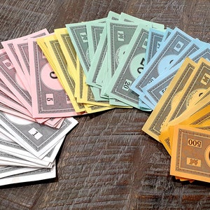 Monopoly Money Stash for Junk Journal Scrapbook Ephemera and Embellishments