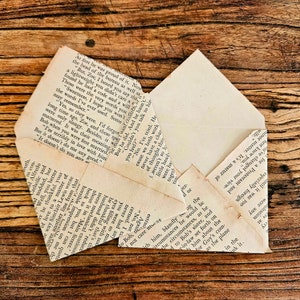 Grungy Handmade, Tea Dyed, Vintage Paper Envelopes for Junk Journal Scrapbooking Snail Mail.