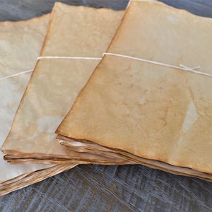 20 Tea Dyed A4 Blank Paper Pack for Junk Journal, Scrapbooking, Mixed Media, Collage Embellishments and Ephemera