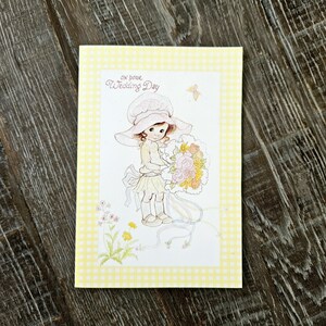 Bonnet Girl, Wedding Greeting Card. Unused. Raphael Tuck Card.