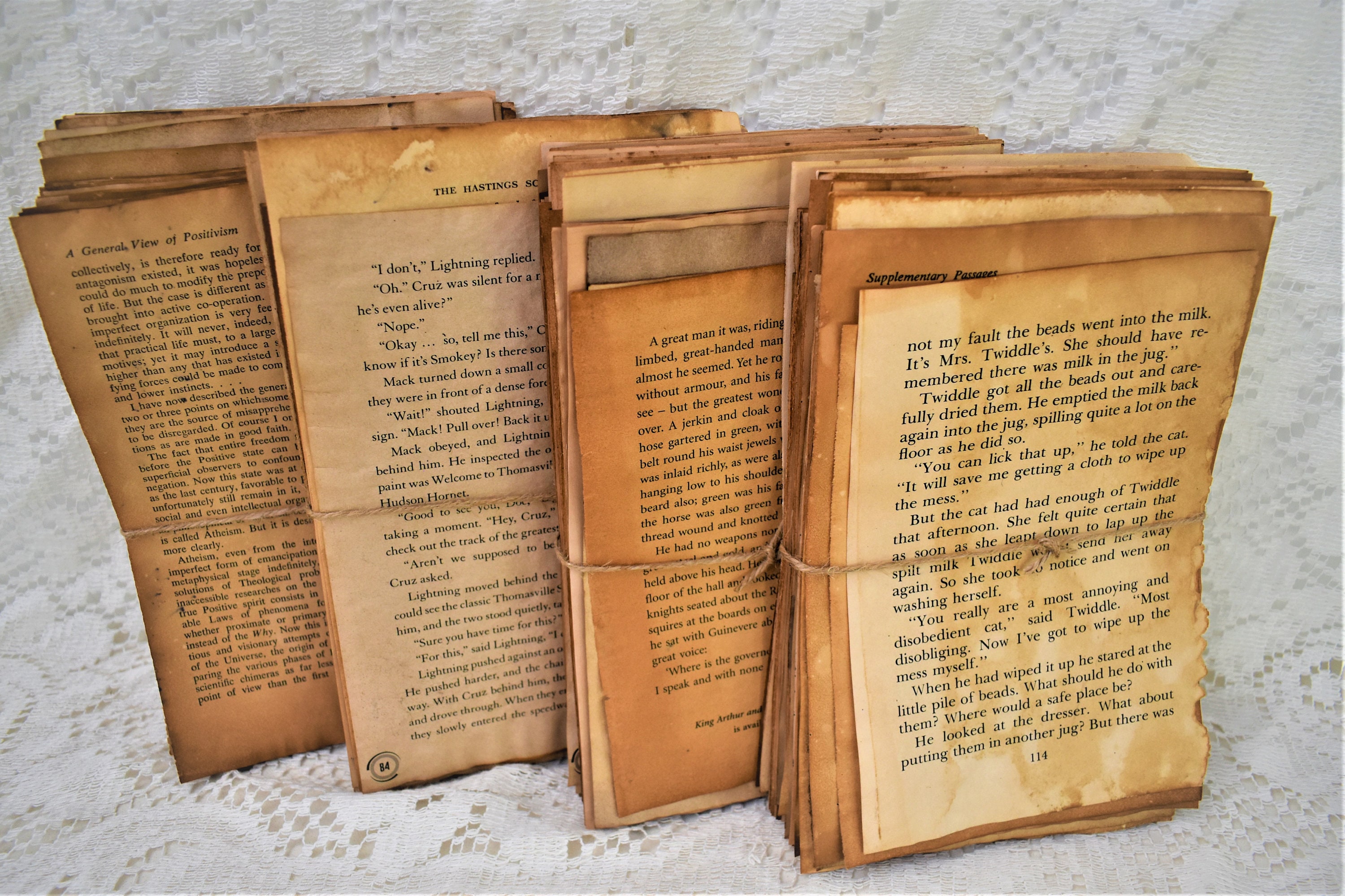 60 Tea Dyed Vintage Book Text Pages for Junk Journal Etsy Australia