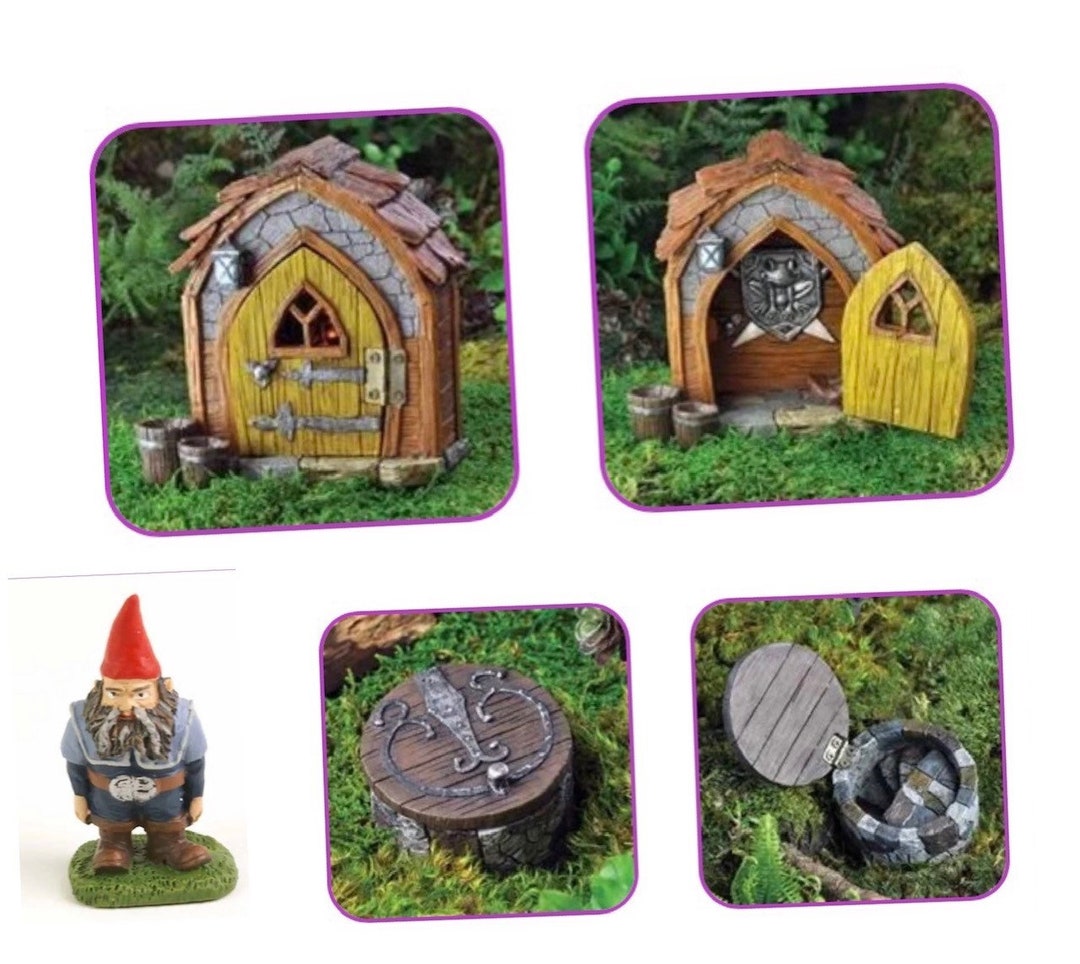 Fairy Garden Gnome Set Gnome Foyer Gnome Hatch and Nick the Etsy UK