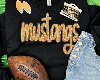 Mustangs Sequin Mascot Sweatshirt