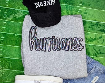 Hurricanes spiritwear. Teacher shirt. Hurricanes mascot.