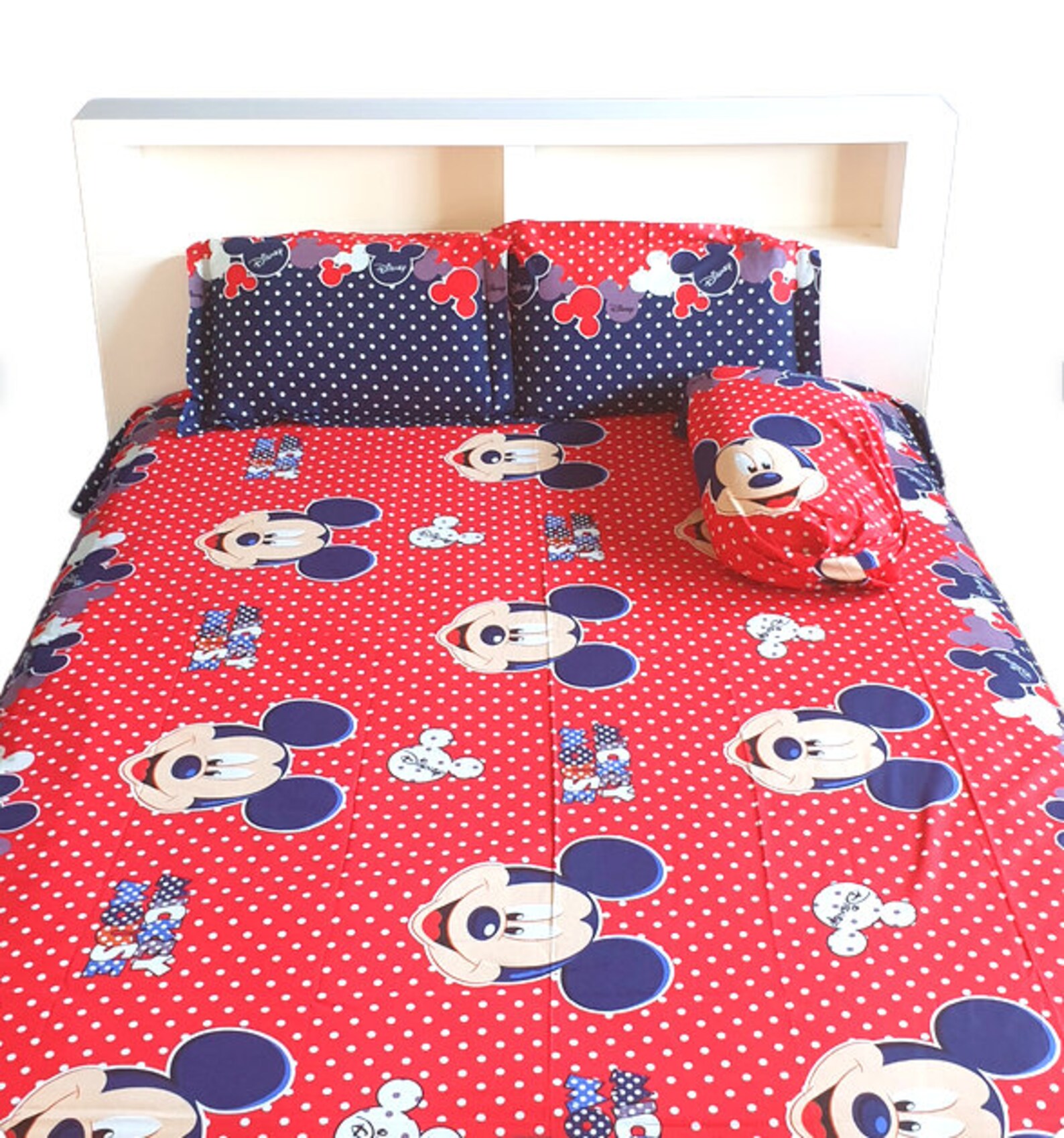 Disney Mickey Mouse Bed Sheet / Flat Sheet With 2 Pillowcases Etsy
