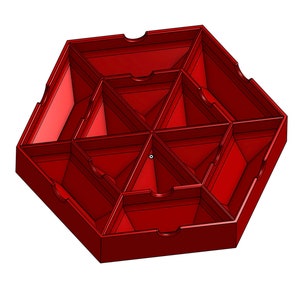 Hexagonal Board Game Resource Tray