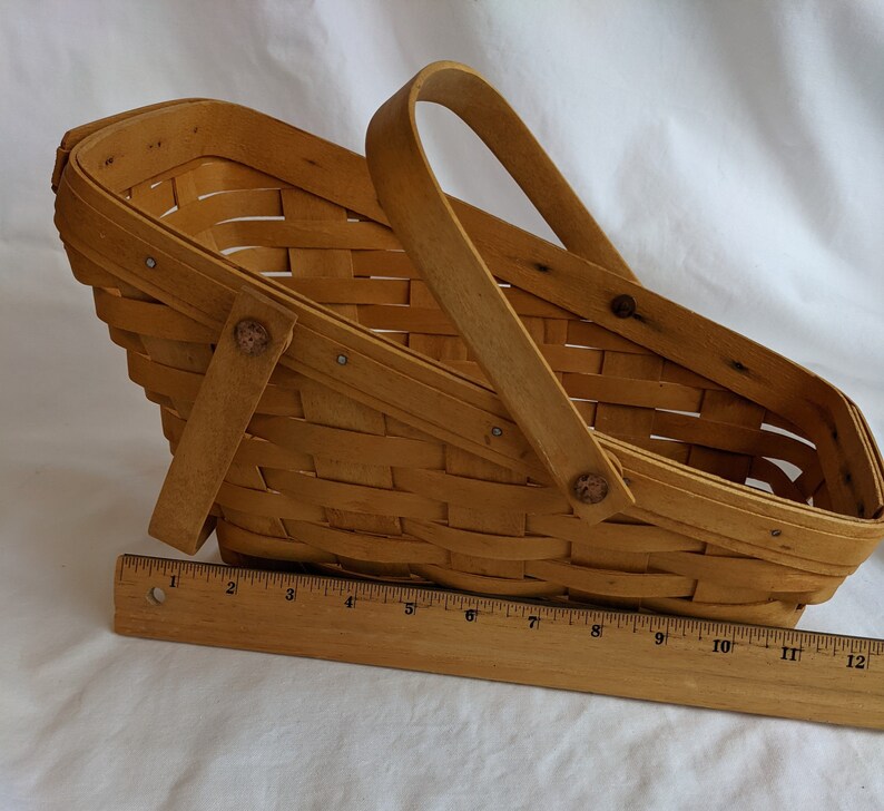 Longaberger Slanted Basket/ Vintage Baskets/collectable Baskets Etsy