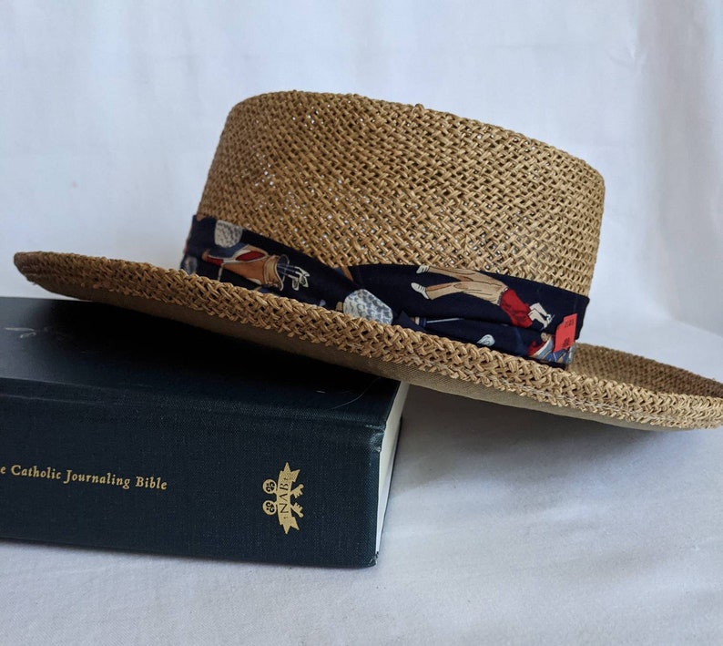 Vintage Country Gentleman#39;s Wide Brim Panama Hat with adjust Vintage Country Gentleman#39;s Wide Brim Panama Hat with adjust