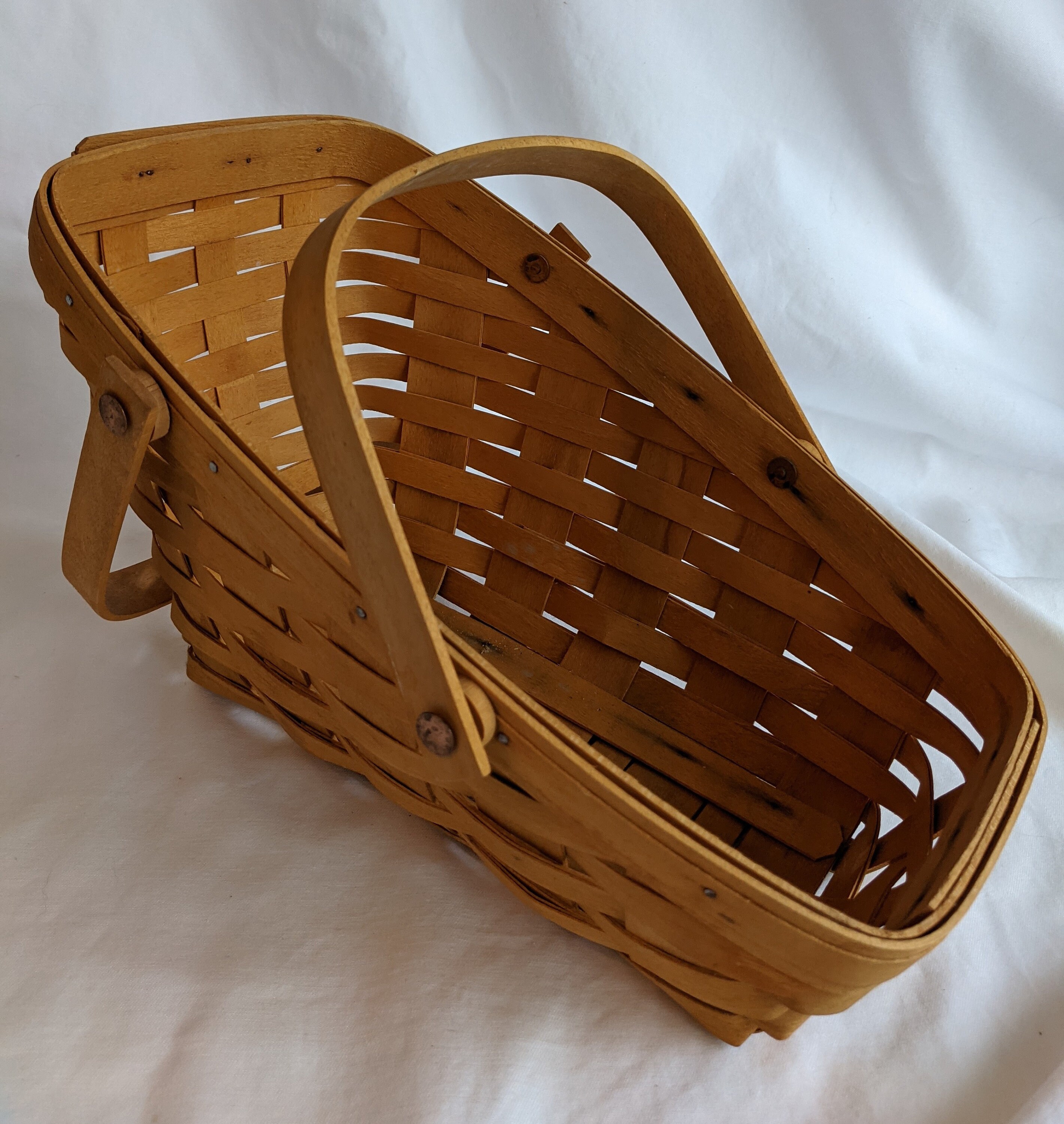 Longaberger Slanted Basket/ Vintage Baskets/collectable Baskets Etsy