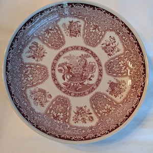 Spode Red Transferware Collectable Serving Bowl, Collectable bowls, Fine Dinnerware, English Dinnerware,