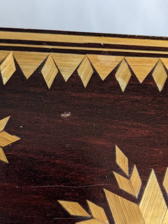 Vintage Marquetry Box, Moscow 1980 Olympics Souve… - image 10