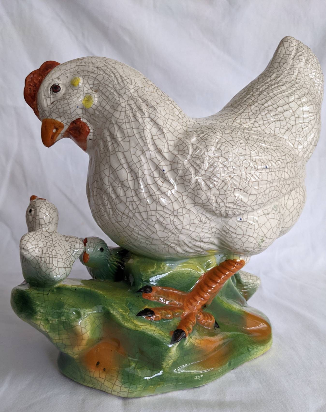 Vintage Ceramic Chickens, Farmhouse Vintage, Gallons Ceramics Hen and 3
