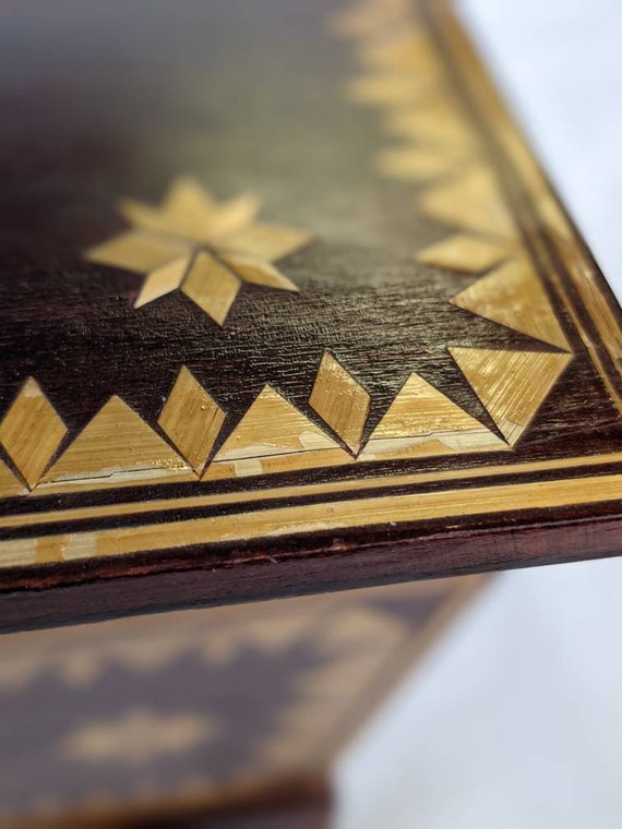 Vintage Marquetry Box, Moscow 1980 Olympics Souve… - image 9