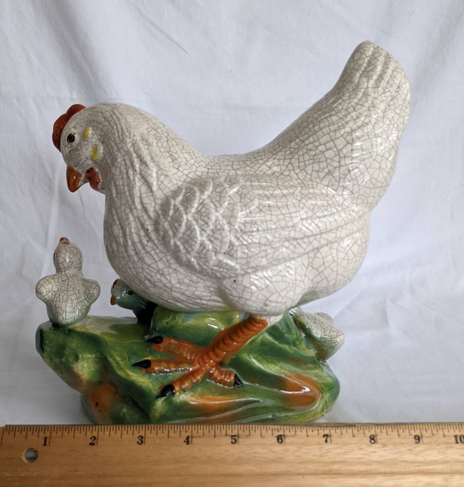 Vintage Ceramic Chickens, Farmhouse Vintage, Gallons Ceramics Hen and 3