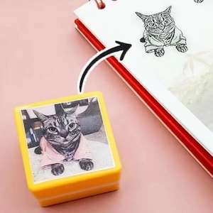 Custom Pet Stamp Self Inking-cat Dog Portrait Pre Inked Stamp-customized  Pet Portrait Stamp-personalized Animal Stamps-gifts for Pet Lover 