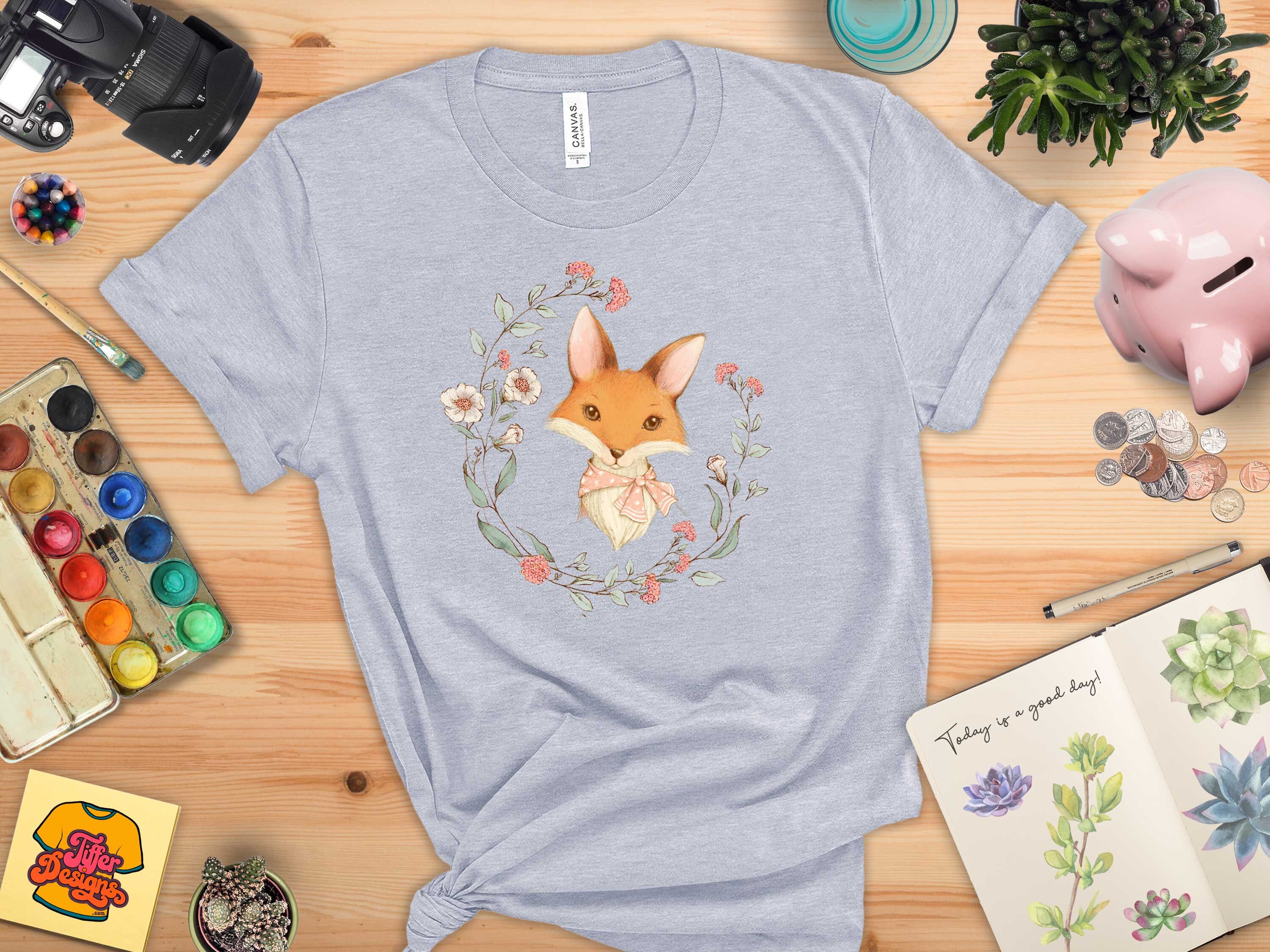 Cute fox tshirt adorable fox tee woodland animal shirt Etsy