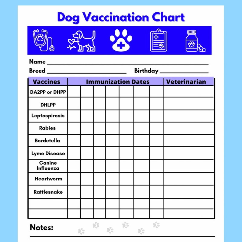 Free Dog Vaccination Etsy